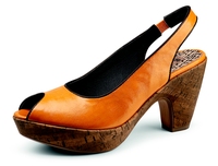 Schuhe mit Plateausohle orange